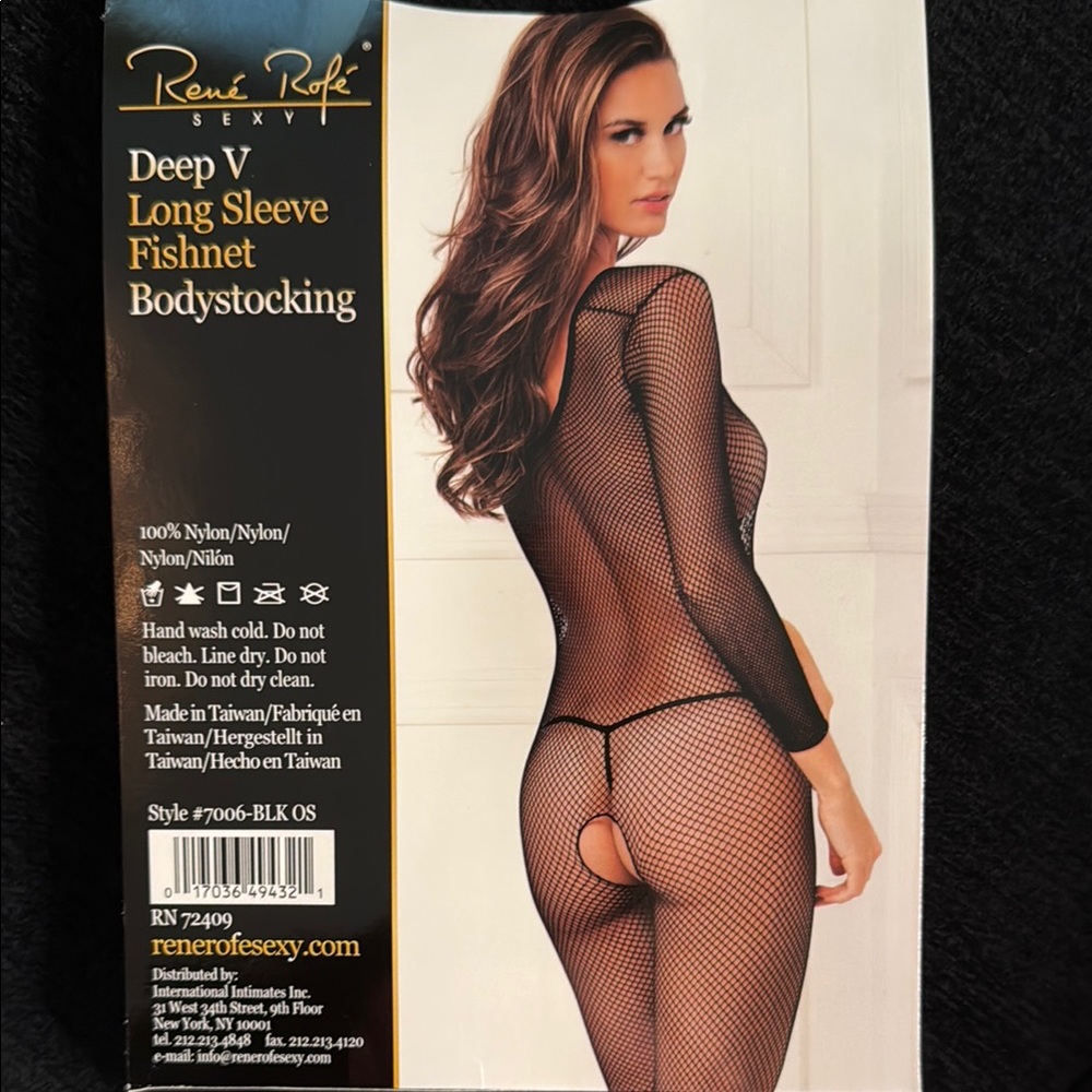 Rene Rofe Black Fishnet Bodystocking - Picture 3 of 3